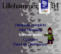 Winter Olympic Games - Lillehammer '94 (Europe) (En,Fr,De,Es,It,Pt,Sv,No) Title Screen